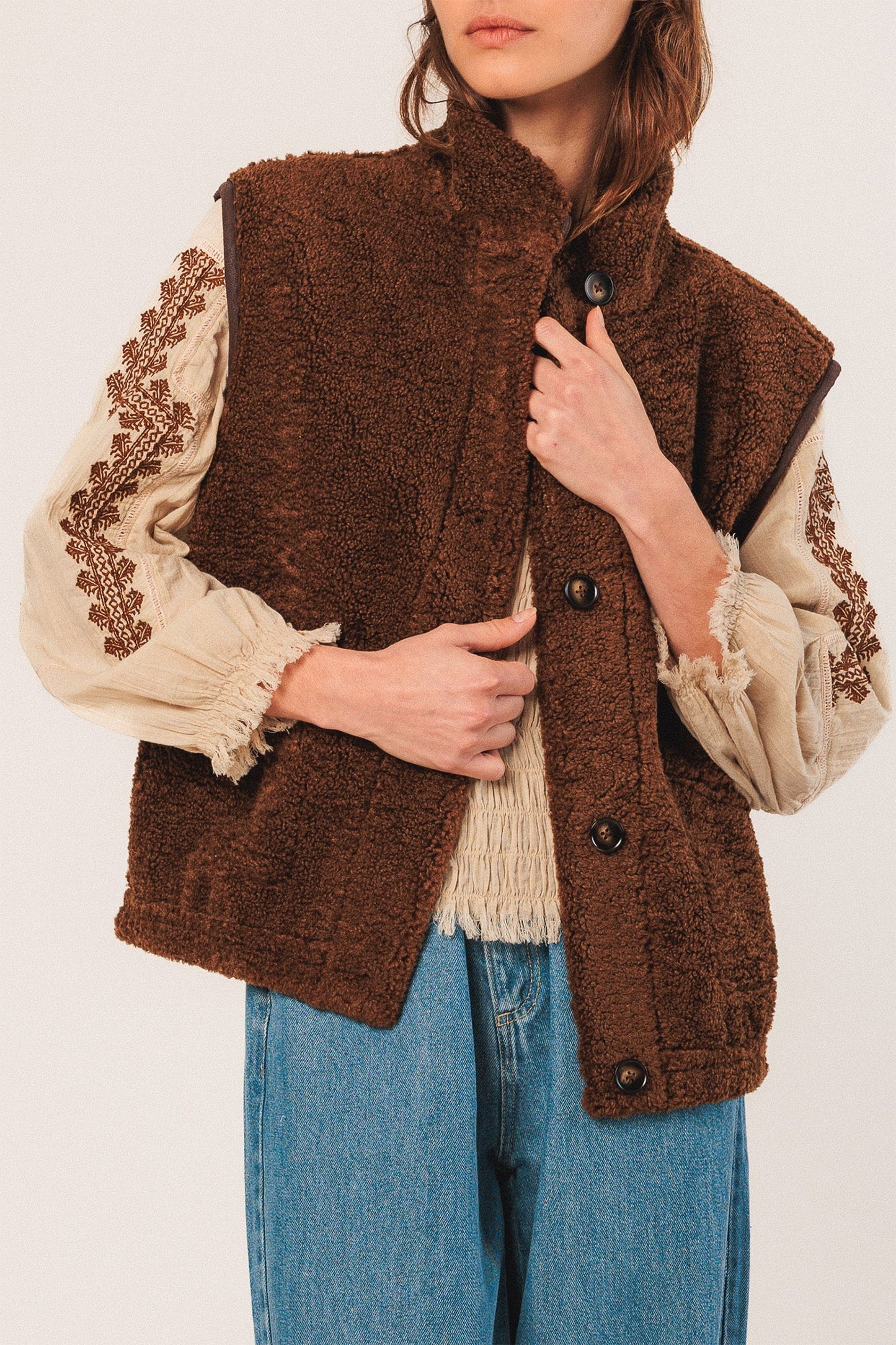 Indi&Cold Chaleco Teddy Reversible