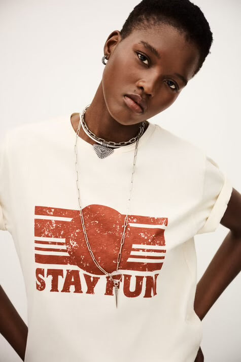 Ba&Sh Camiseta Reese crudo