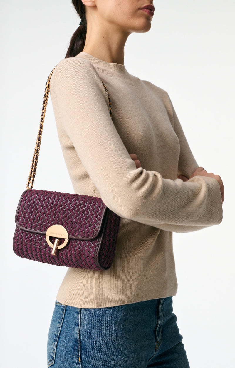 Vanessa Bruno Bolso Moon Moyen Bordeaux