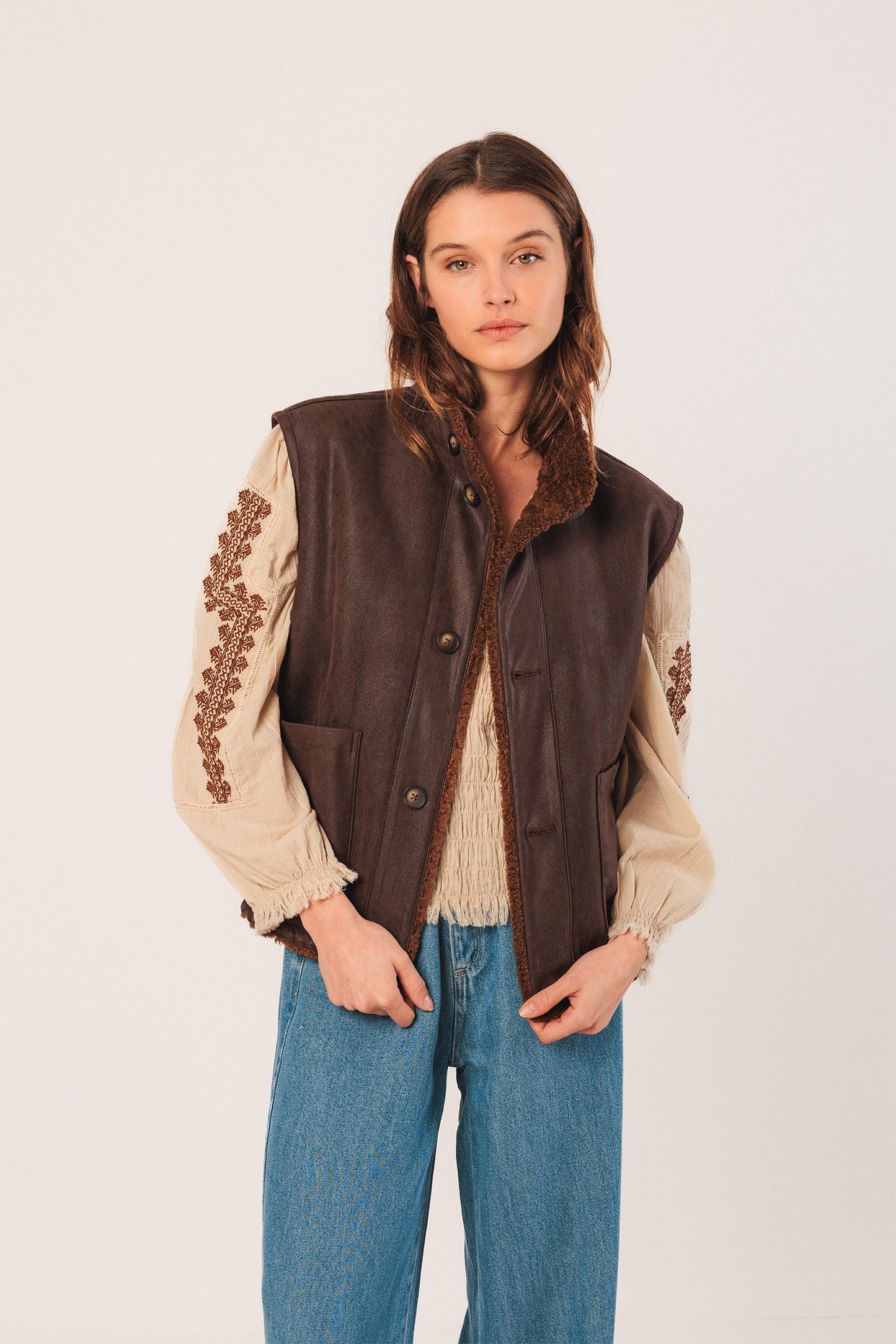 Indi&Cold Chaleco Teddy Reversible