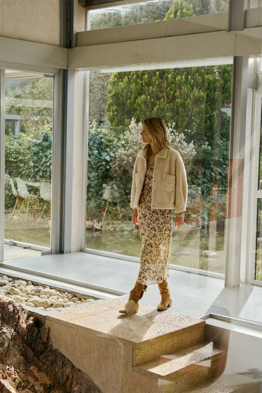 Indi&Cold Abrigo boxy de pelo