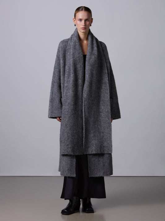 Roberto Collina Abrigo Largo con bufanda