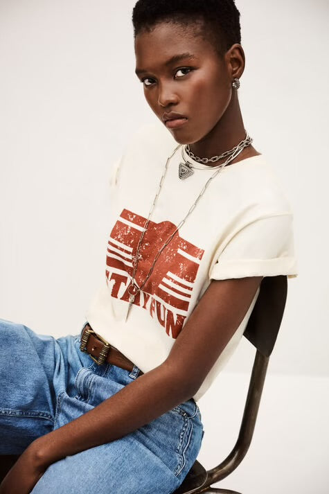 Ba&Sh Camiseta Reese crudo