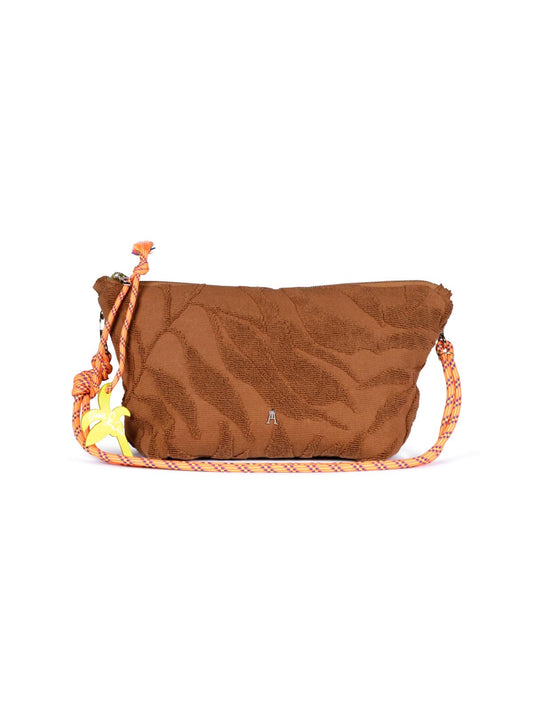 Craie Studio Pochette Sable II feuilles fauve