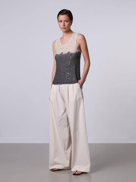 Roberto Collina Top paillettes