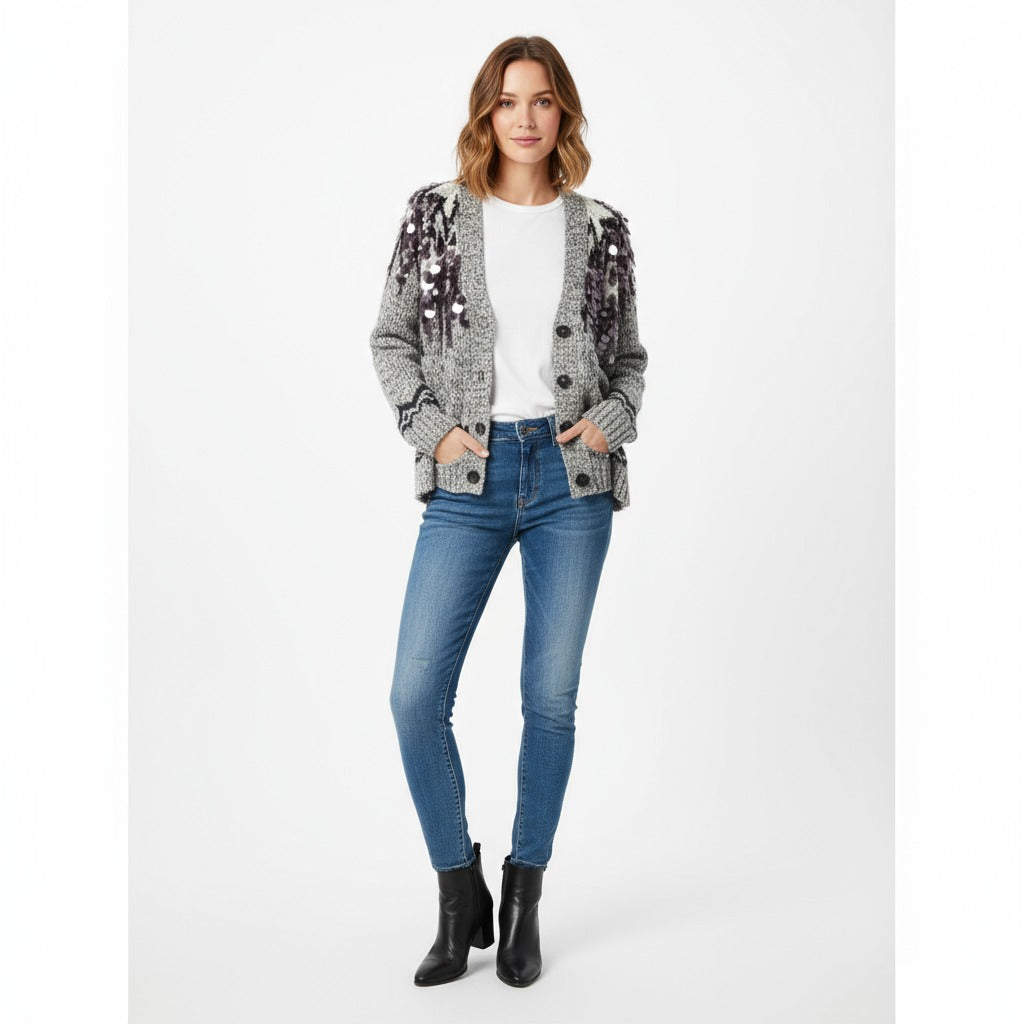 Roberto Collina Cárdigan Jacquard paillettes