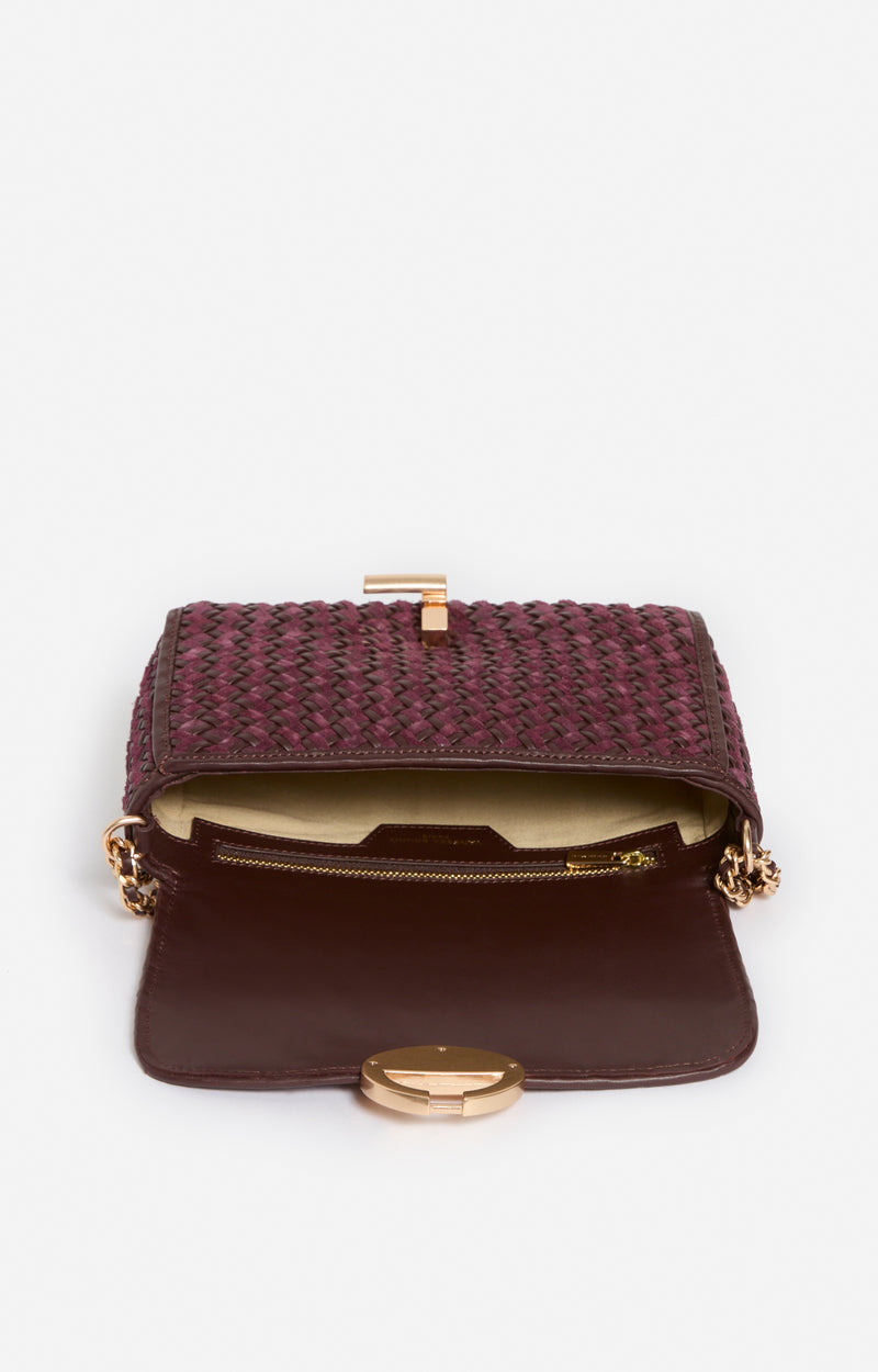 Vanessa Bruno Bolso Moon Moyen Bordeaux