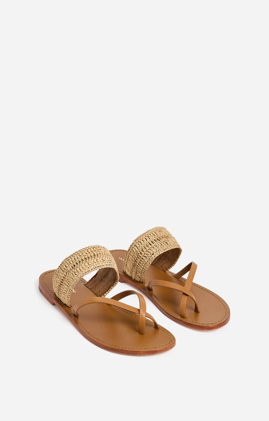 Vanessa Bruno Sandalia flat raffia - The Class Room