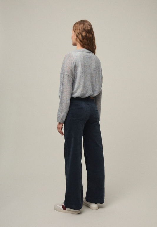 Mi&Co PantalĂłn velvet azulado