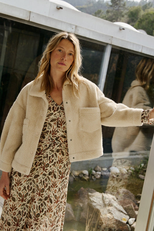 Indi&Cold Abrigo boxy de pelo