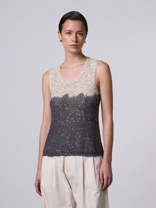 Roberto Collina Top paillettes