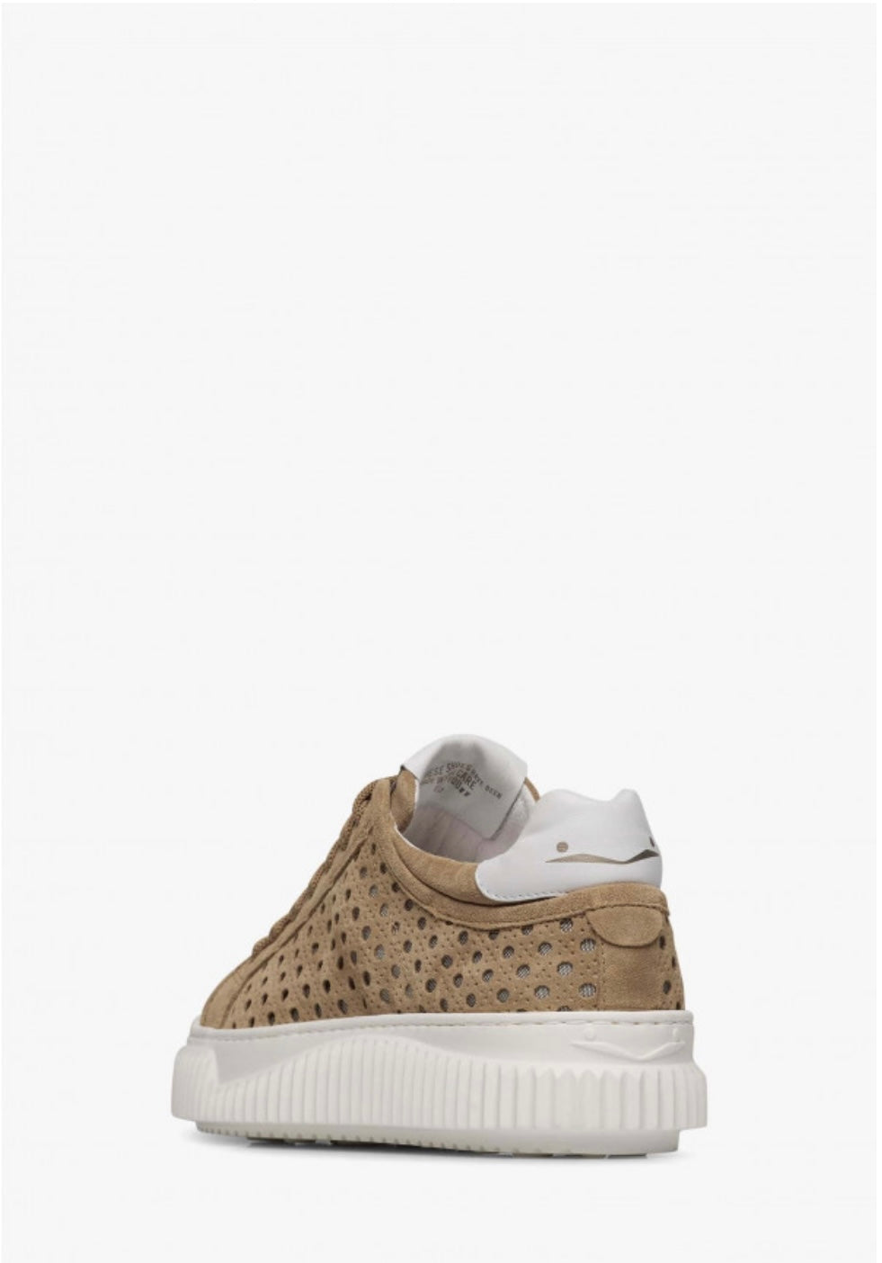 Voile Blanche Sneakers Herika perforated suede camel