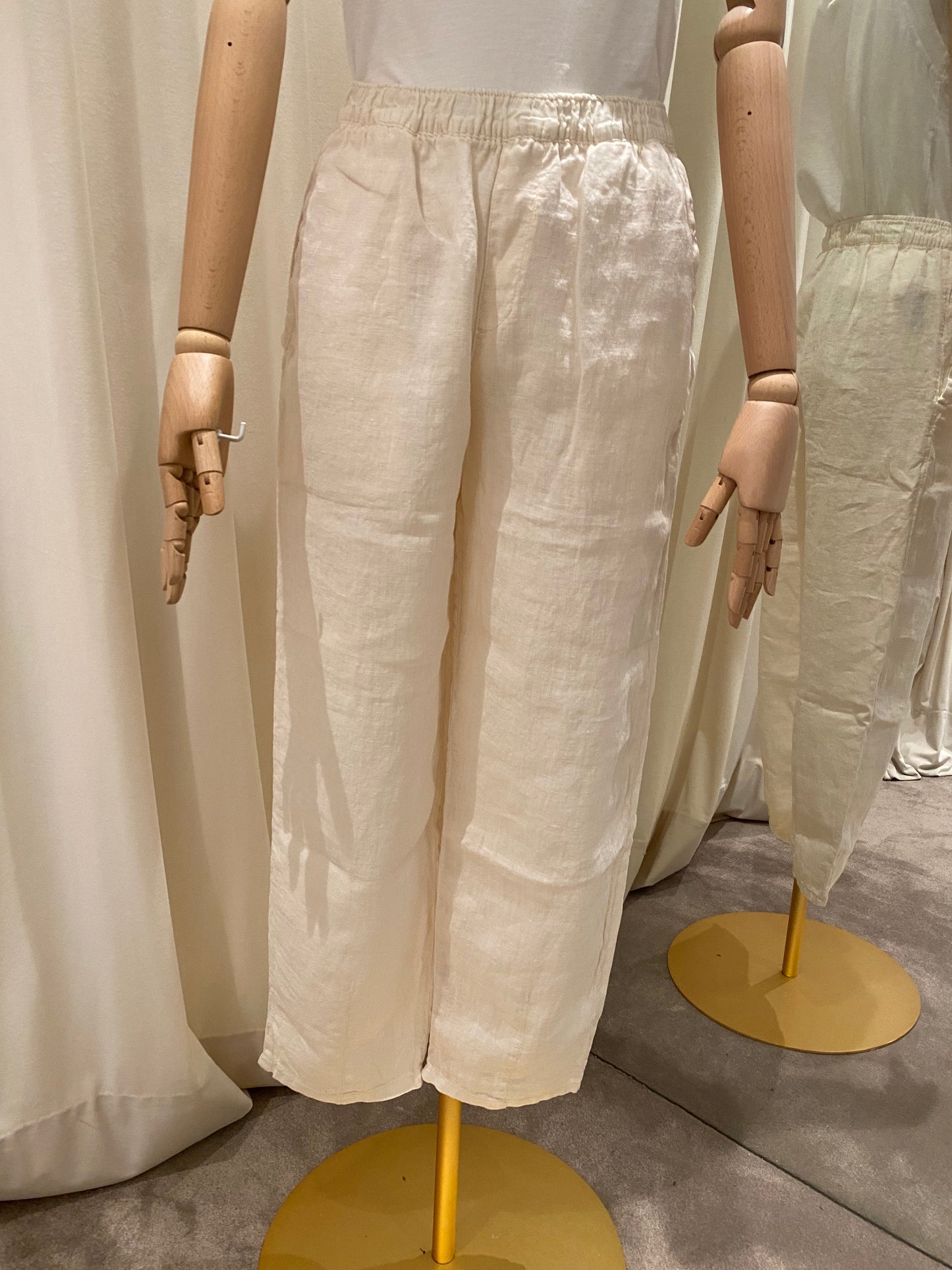 Mi&Co Pantalón lino crudo