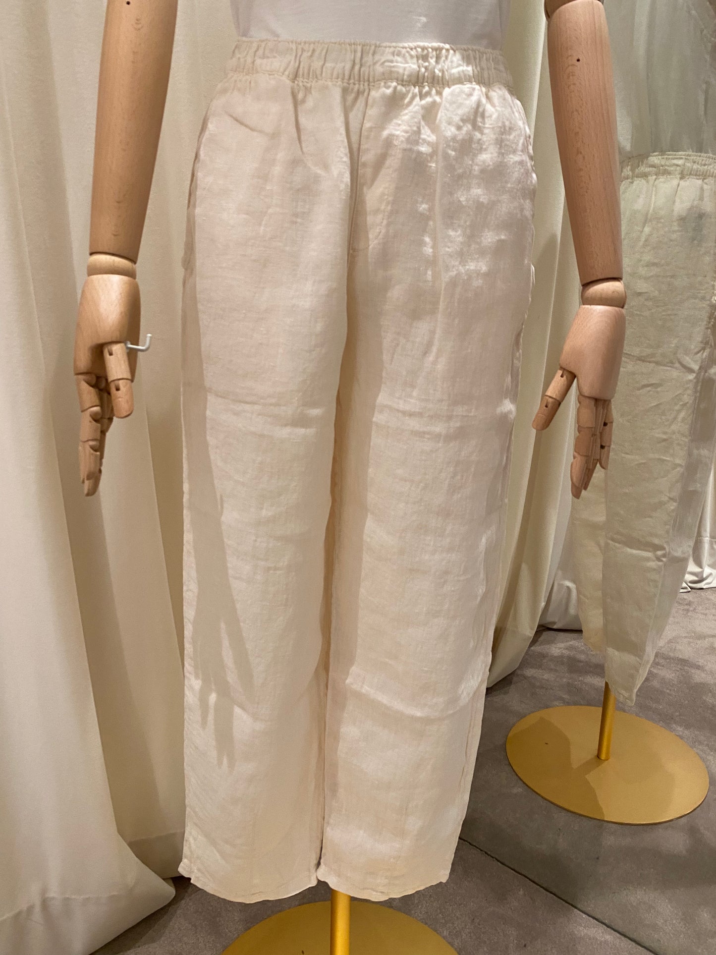 Mi&Co Pantalón lino crudo