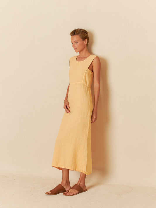 Indi&Cold Vestido midi lino