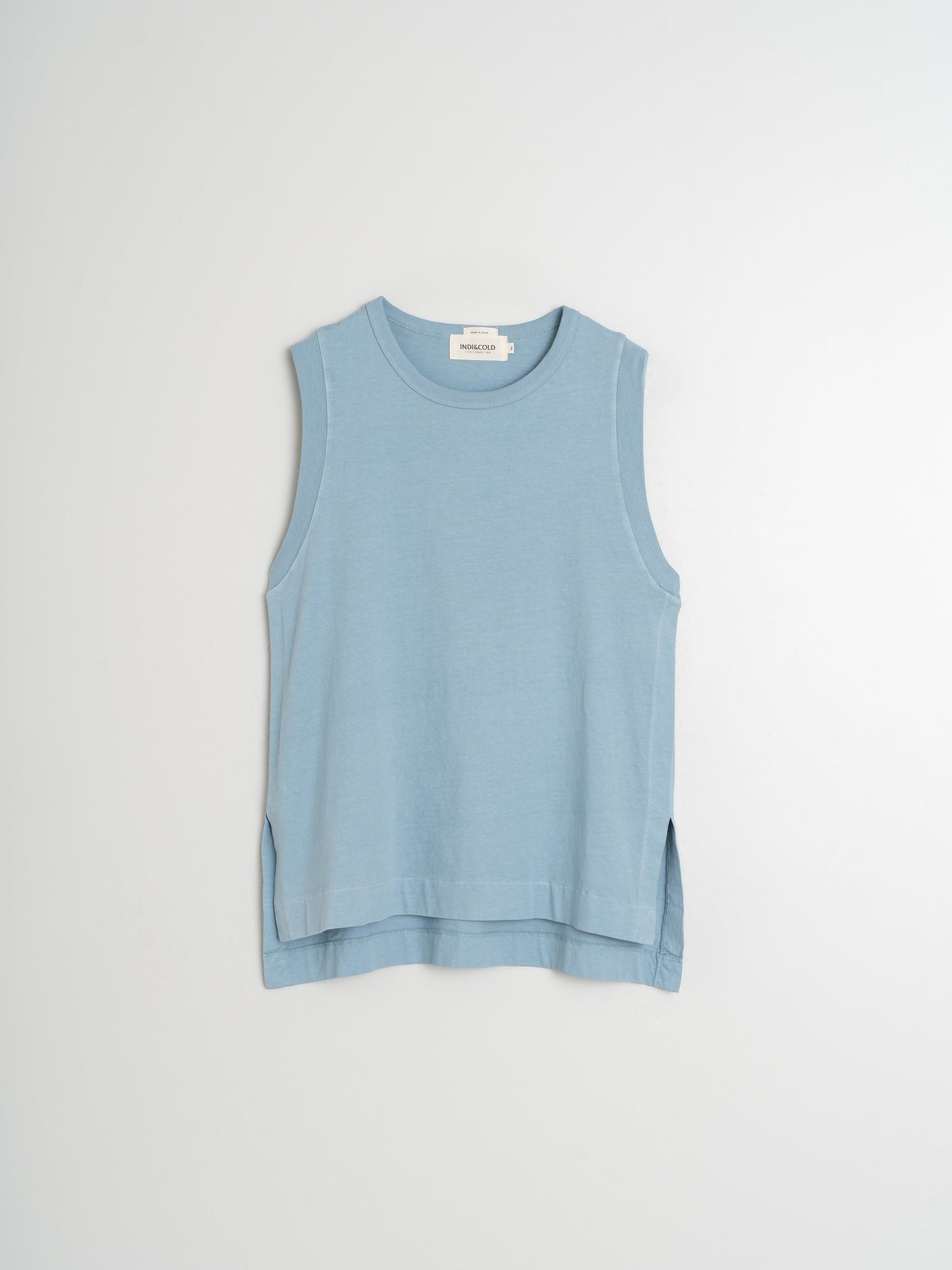 Indi&Cold Camiseta tirante algodón azul vintage