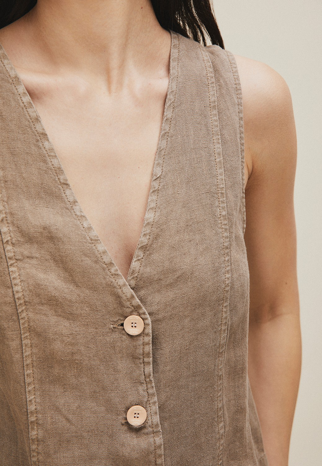 Mi&Co Chaleco lino mahon