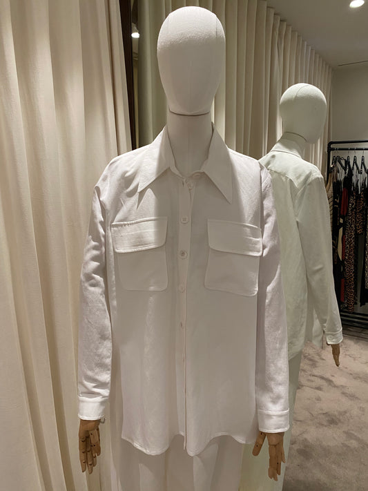 J’M Design Camisa Chaqueta bianca