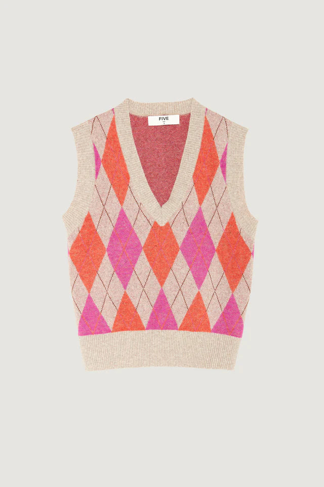 Five Chaleco Pull Sans Manche Jaquard