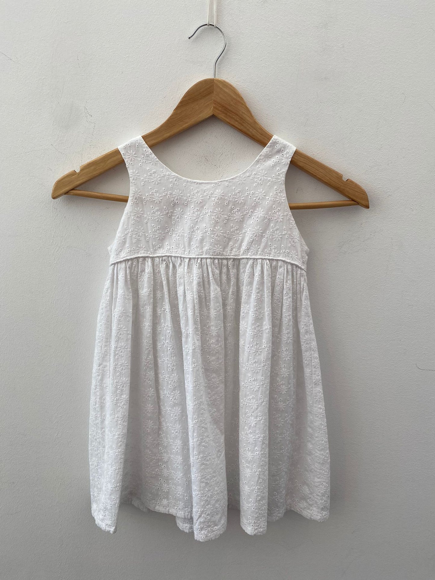 Ribbon Vestido niña blanco