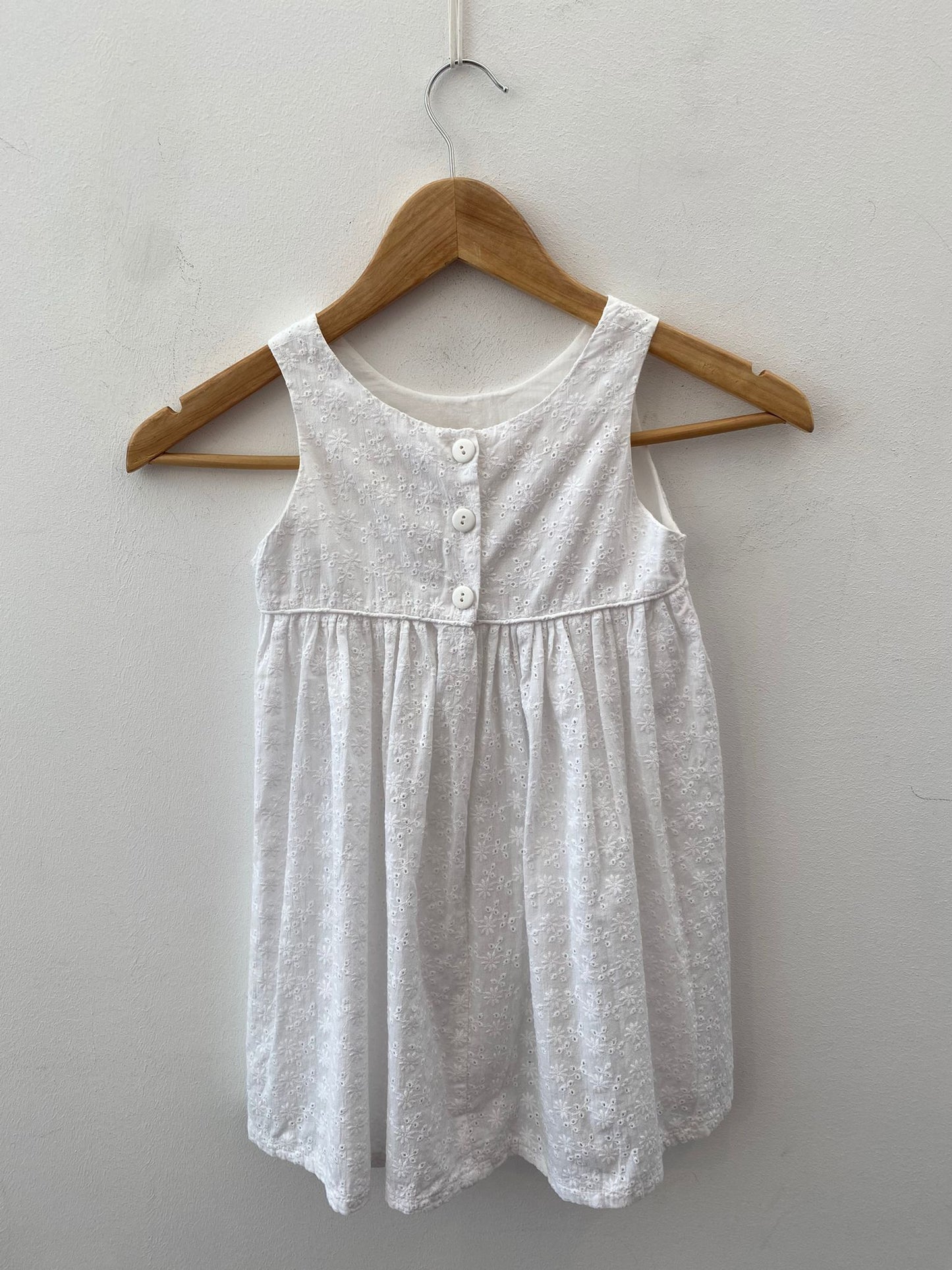 Ribbon Vestido niña blanco