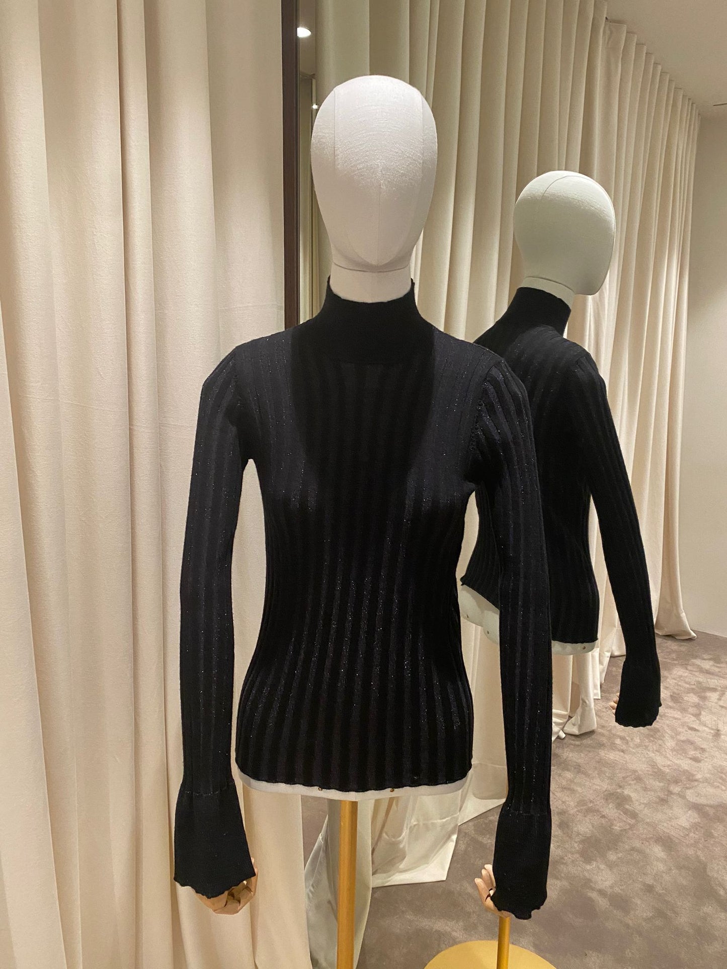 Roberto Collina Jersey lurex negro - The Class Room