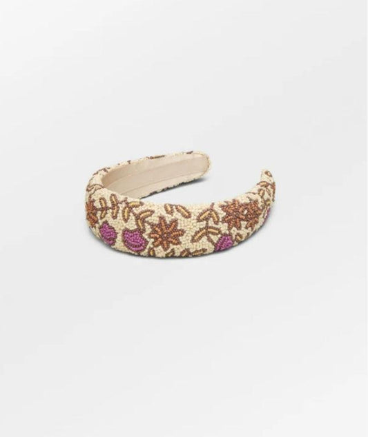 Beck Sondergaard Diadema Florisima Wide Beaded Hairbrace. 1170 MelĂłn Yellow