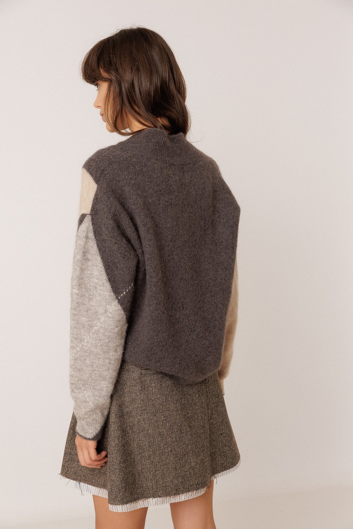 Indi&Cold Jersey Intarsia maxirombo