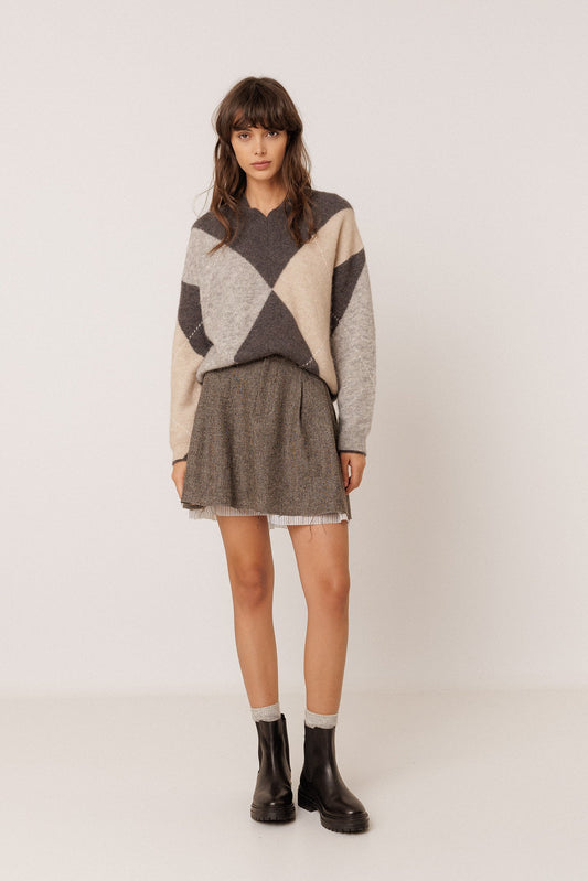 Indi&Cold Jersey Intarsia maxirombo - The Class Room