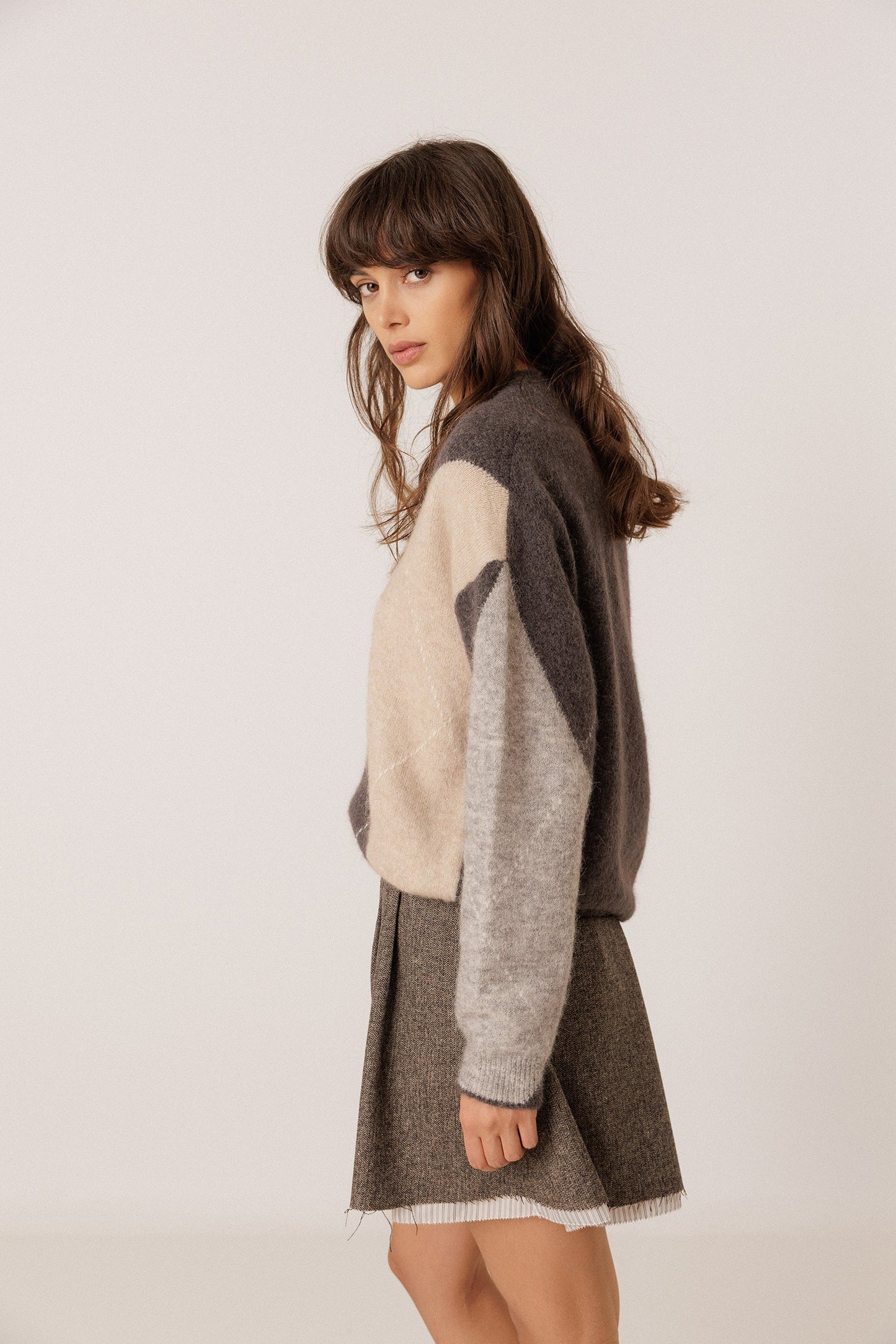 Indi&Cold Jersey Intarsia maxirombo