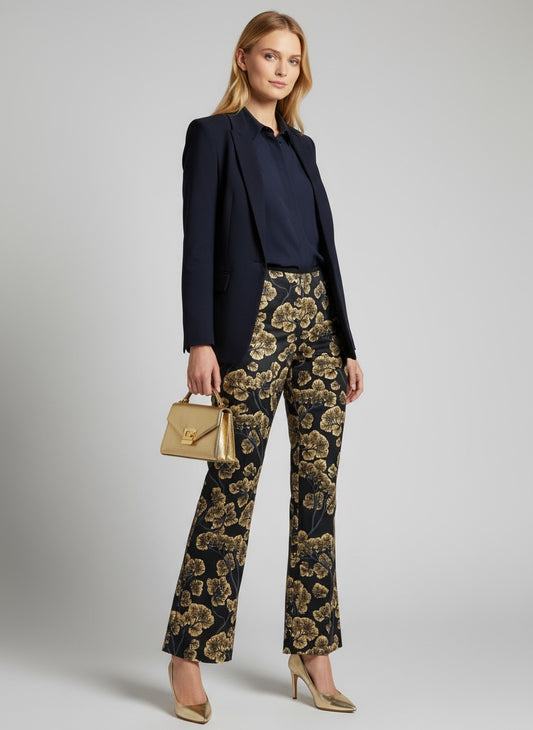 Siyu Pantalón flores