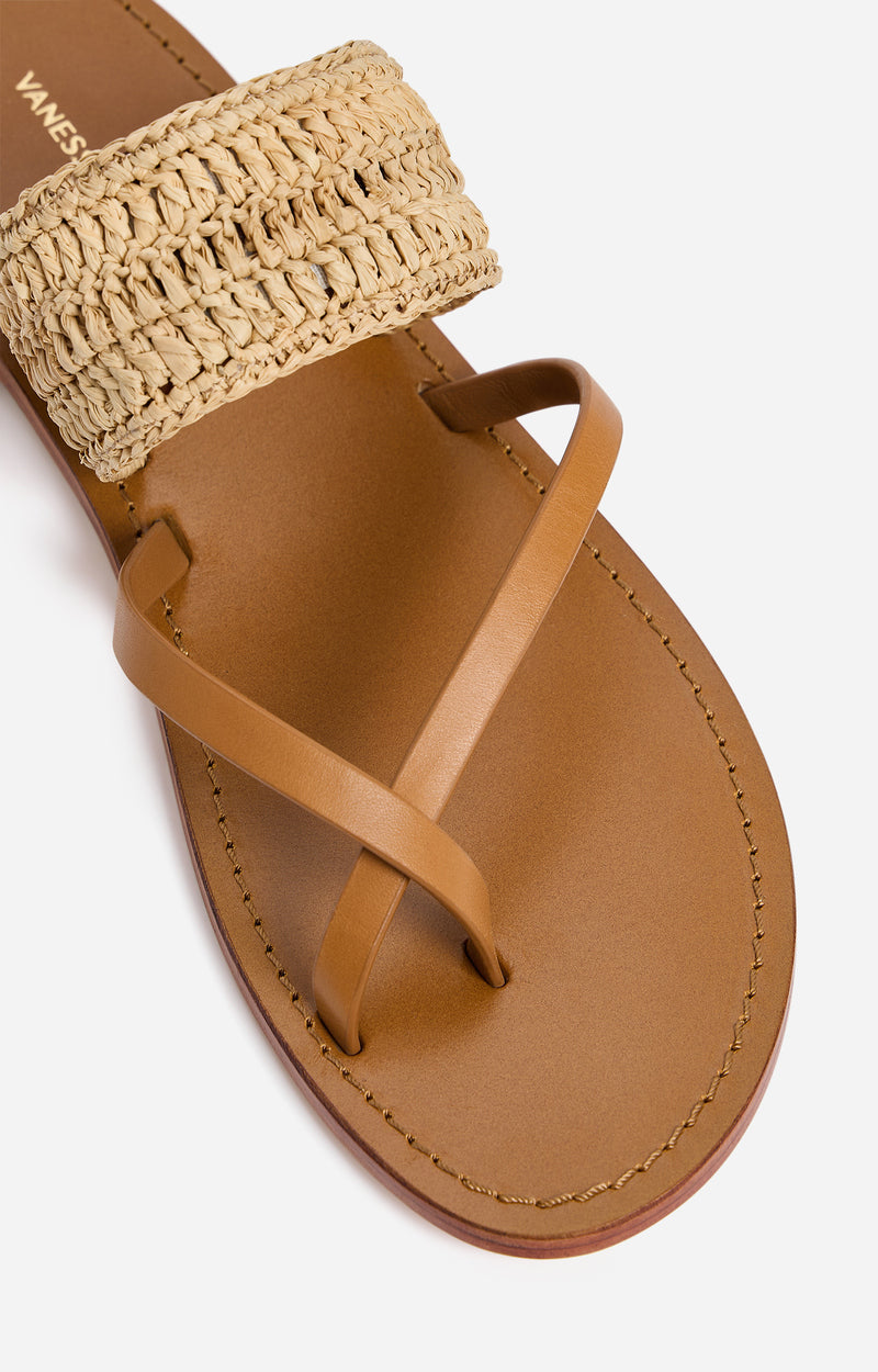 Vanessa Bruno Sandalia flat raffia - The Class Room