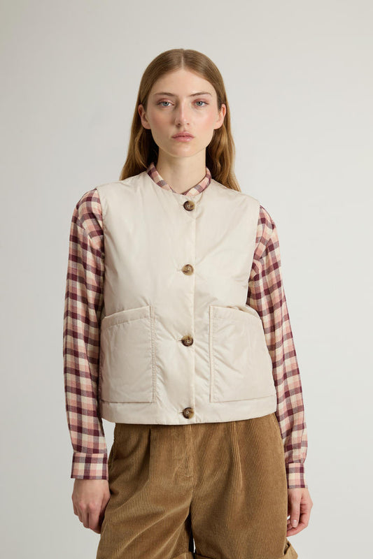 Woolrich Chaleco de nylon con cuello redondo