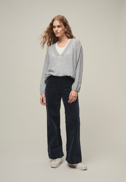 Mi&Co Pantalón velvet azulado