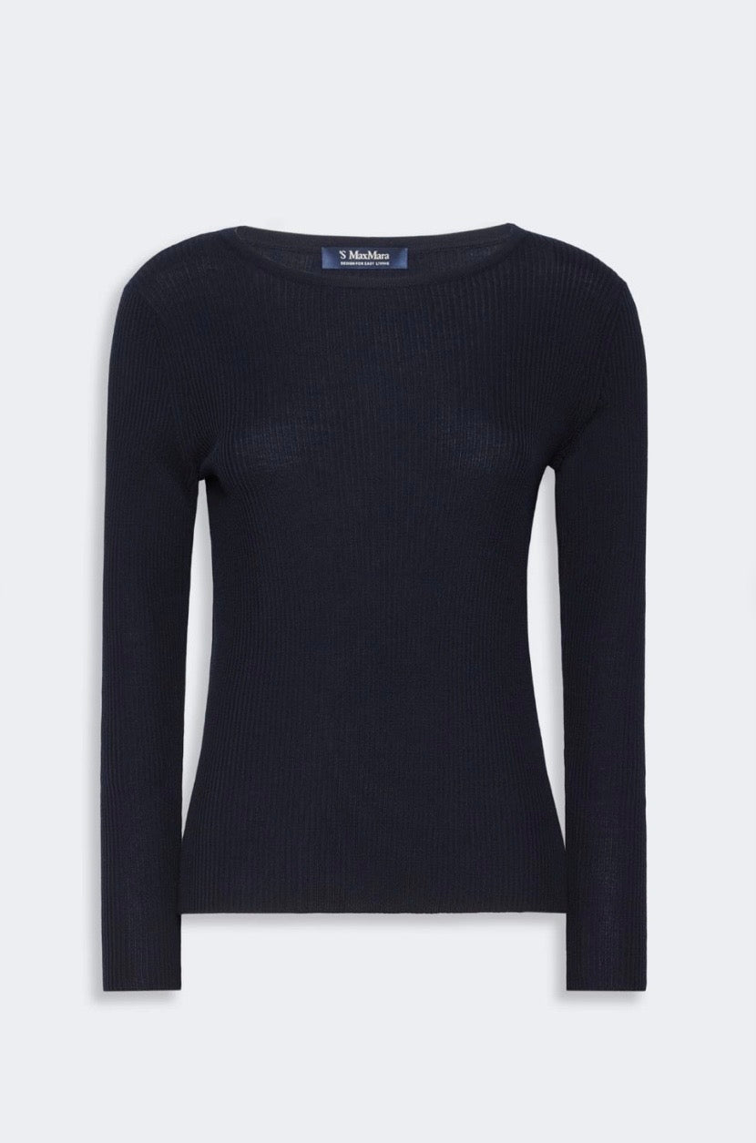 ‘S Max Mara Jersey SMMDISEGNO navy