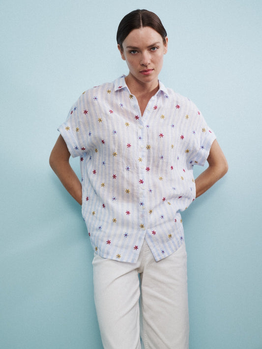 0039 Italy Camisa Dolly flores