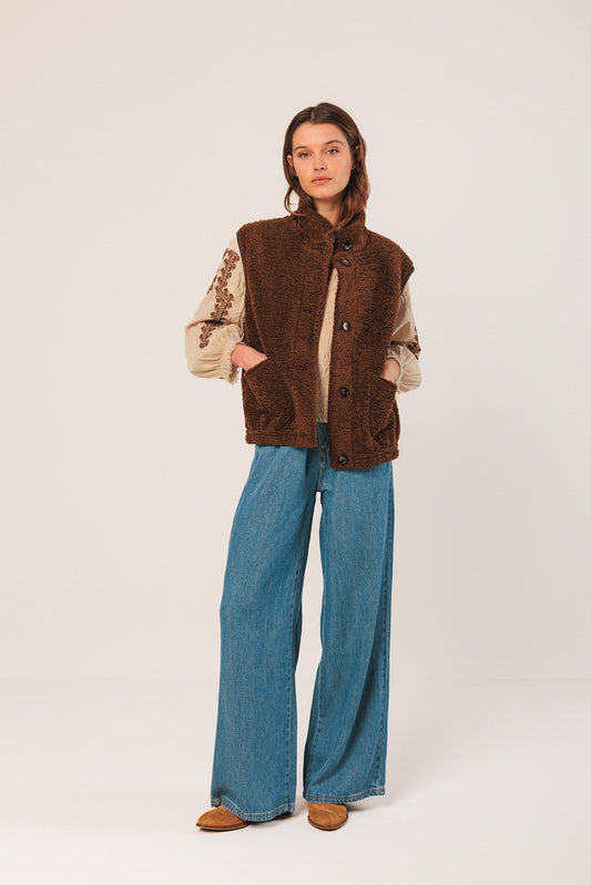 Indi&Cold Chaleco Teddy Reversible