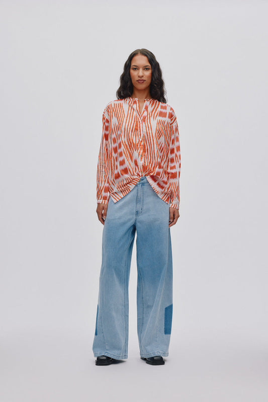 Rabens Saloner Camisa Sibyl Mandarin - The Class Room