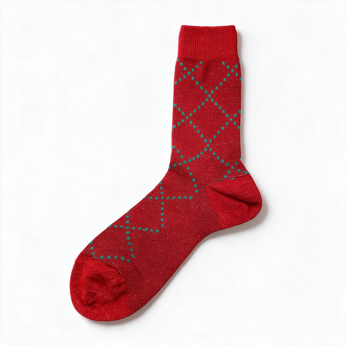 Alto Milano Calcetines Check rosso