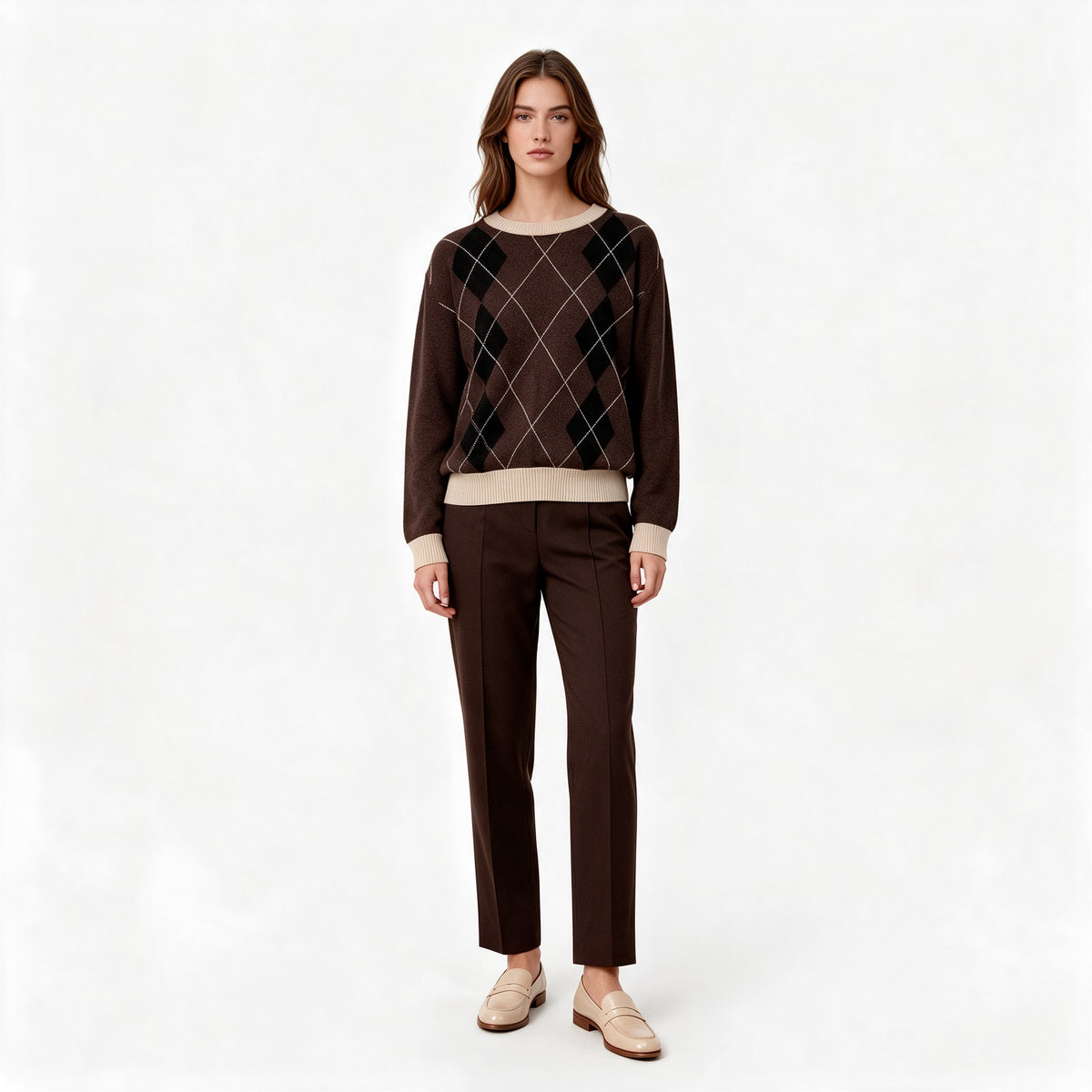 Diega Jersey Pasteo Rombos choco