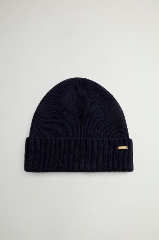 Woolrich juego de Gorro y Bufanda melton blue