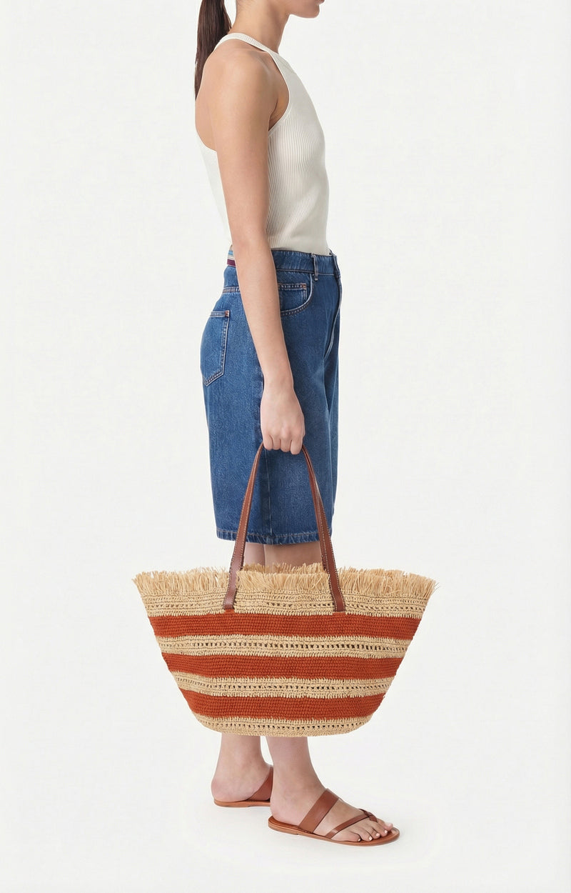 Vanessa Bruno Bolso Panier raffia - The Class Room