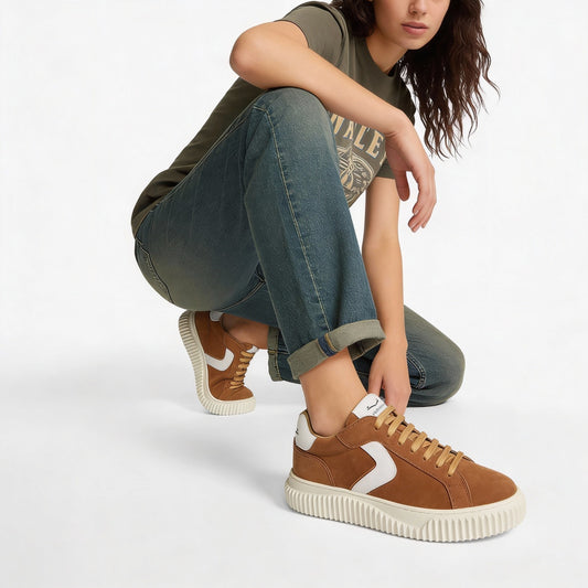 Voile Blanche Sneakers Lipari suede brick