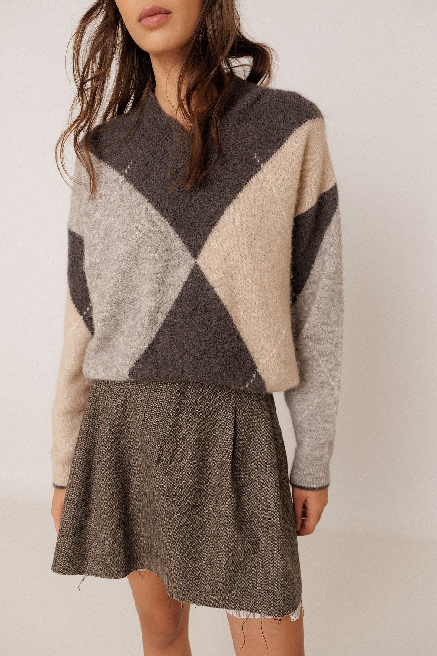 Indi&Cold Jersey Intarsia maxirombo