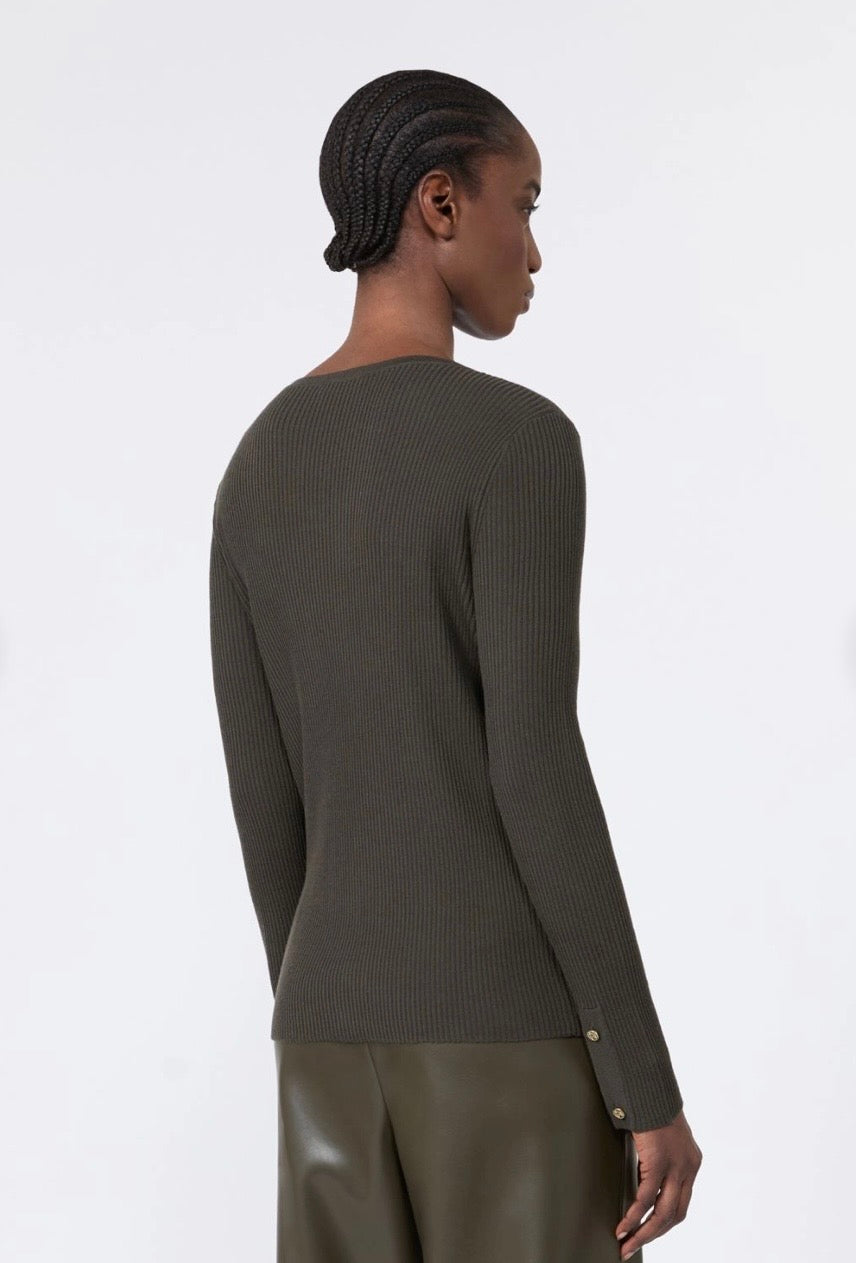 ‘S Max Mara Jersey SMMDISEGNO kaki