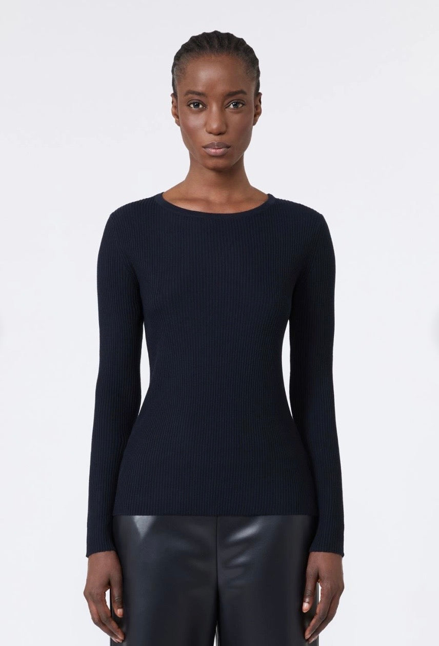 ‘S Max Mara Jersey SMMDISEGNO navy