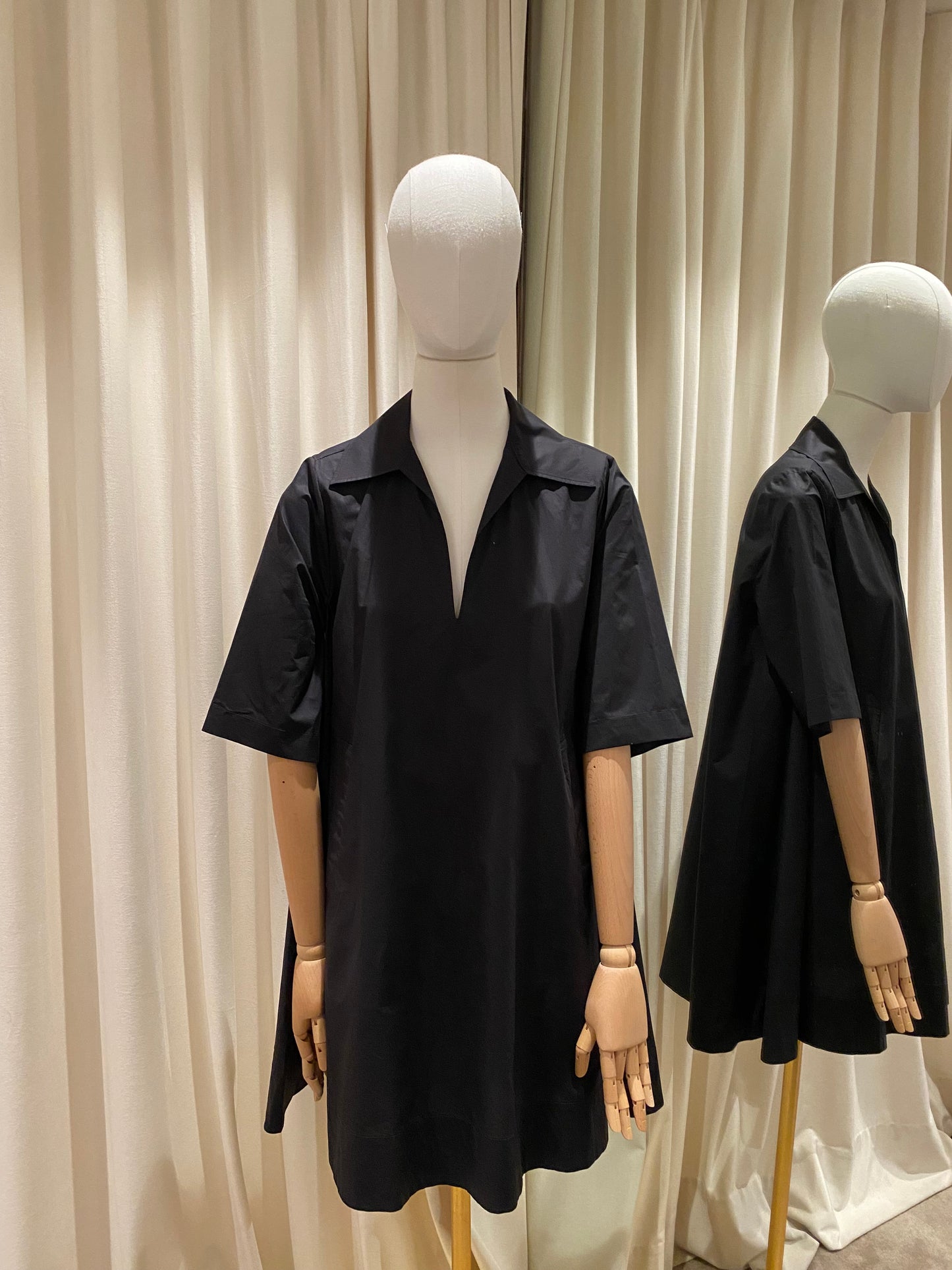 Roberto Collina Vestido camisero negro