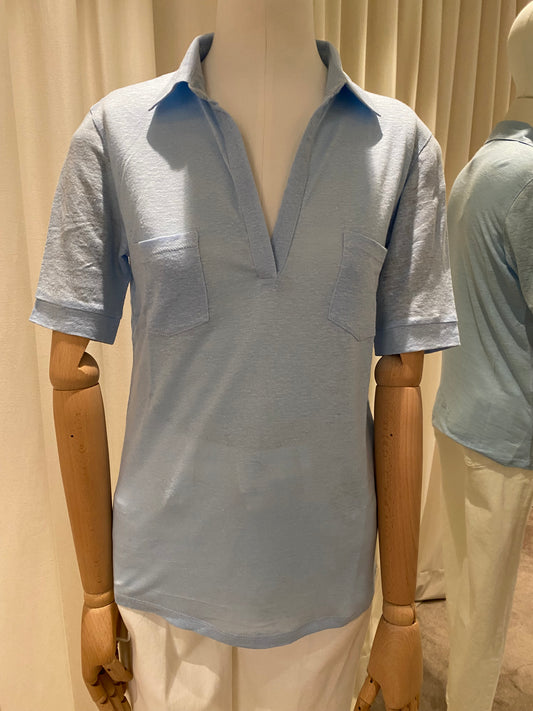 Not Shy Polo Louiza iced blue