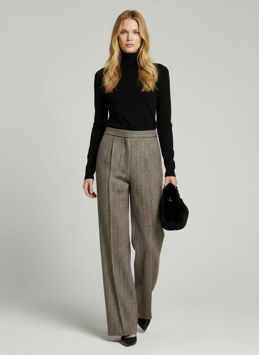 Via Masini Pantalón espiga ebano