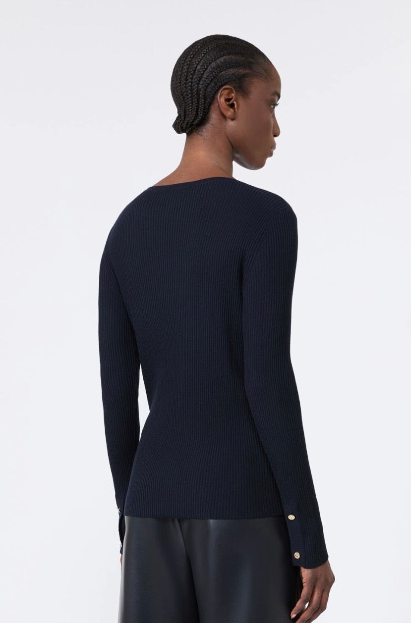 ‘S Max Mara Jersey SMMDISEGNO navy